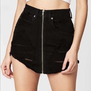 NEW Carmar Black Beatrice Zip-Up Skirt